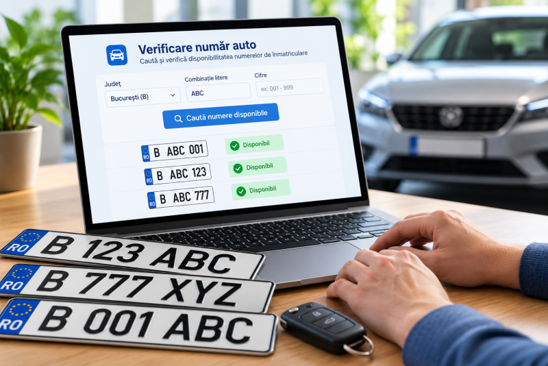 Cum alegi un număr de înmatriculare personalizat și cum verifici dacă este disponibil
