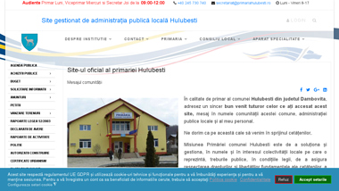 UAT Primaria Hulubesti  - site gestionat de administraţia publică locală