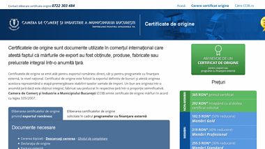 Eliberare certificate de origine